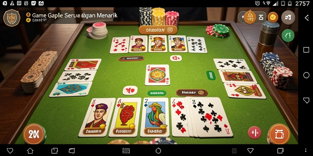 Screenshot gameplay Gaple yang seru dan interaktif.
