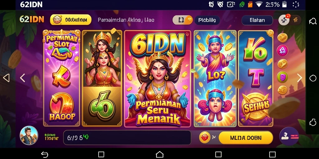 Screenshot gameplay 62IDN menampilkan momen seru saat bermain slot.