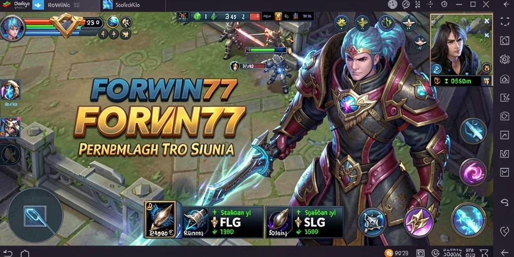 Tampilan gameplay menakjubkan dari FORWIN77 dengan aksi strategi yang intens.