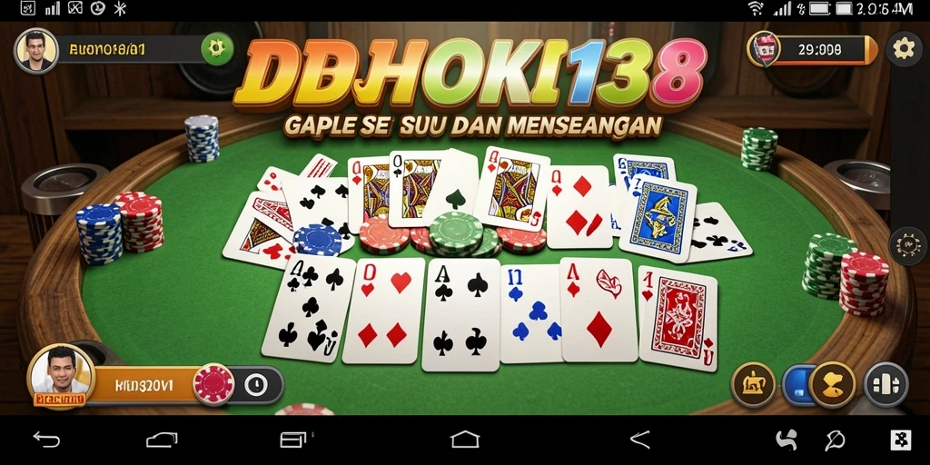 Screenshot gameplay IDRHOKI138 menampilkan keseruan bermain gaple.