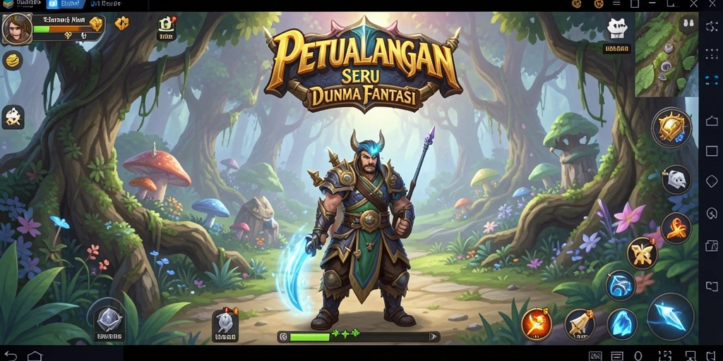 Tampilan gameplay IDRRP dengan karakter berpetualang di dunia yang menakjubkan.
