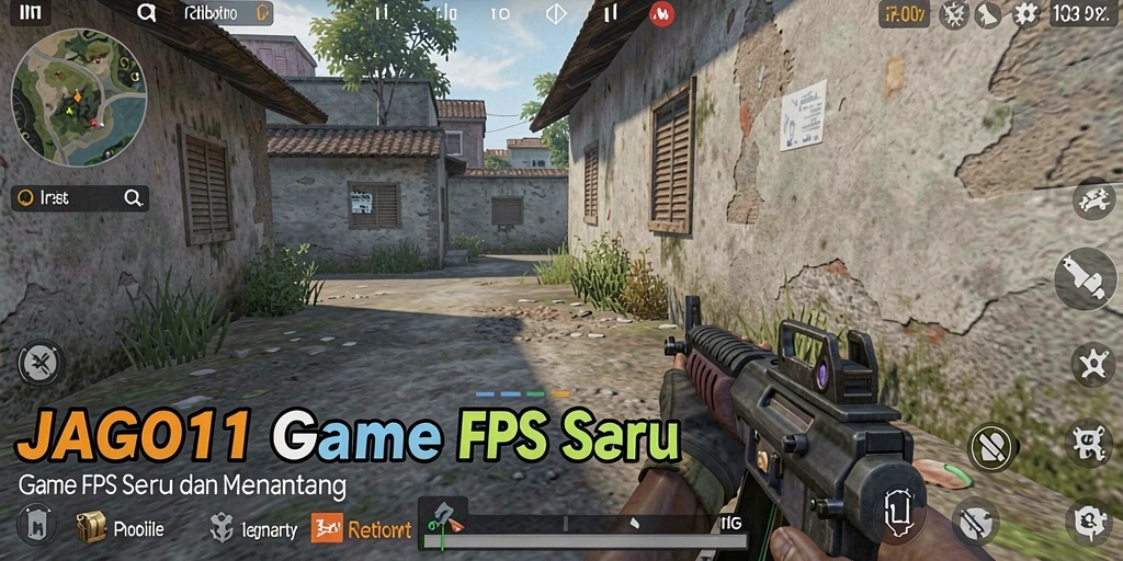 Tampilan gameplay seru dalam JAGO11 dengan aksi FPS yang mendebarkan.