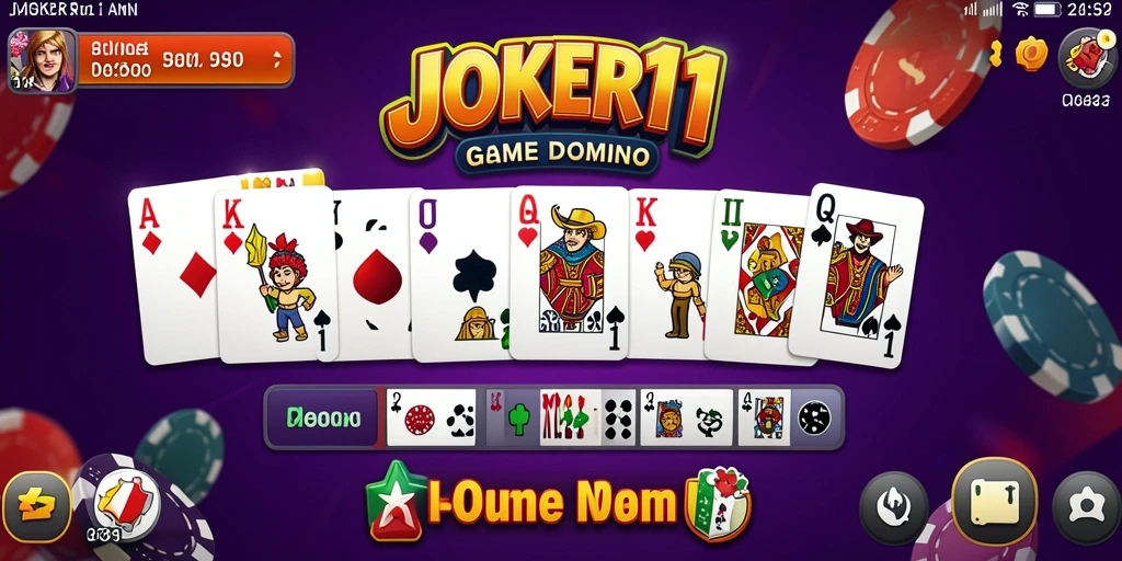 Tampilan gameplay JOKER11 yang seru dan mengasyikkan dalam permainan Domino.
