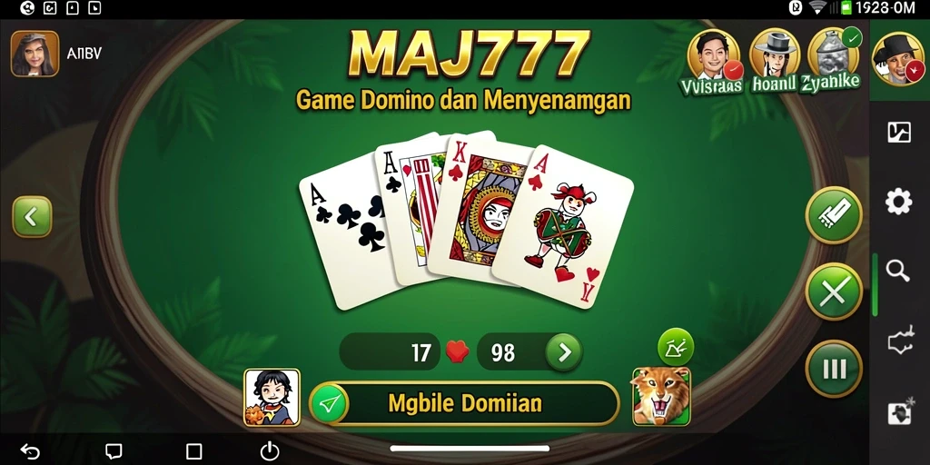 Tampilan menarik dari gameplay domino MAJ777.