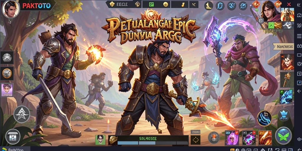 Tampilan memukau saat bertarung dalam PAKTOTO ARPG.