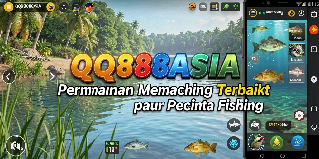 Screenshot gameplay <strong>QQ88ASIA</strong> menampilkan aksi memancing seru dengan berbagai ikan yang menarik.
