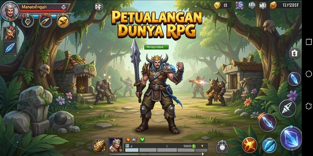 Screenshot gameplay yang menunjukkan pertarungan epik dalam RP79.