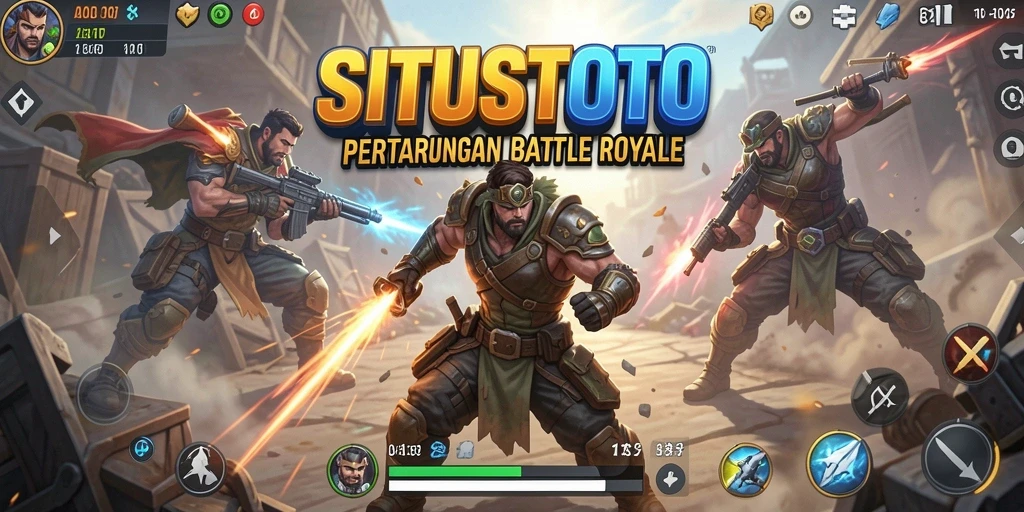 Screenshot utama SITUSTOTO menampilkan pertarungan seru dalam Battle Royale.