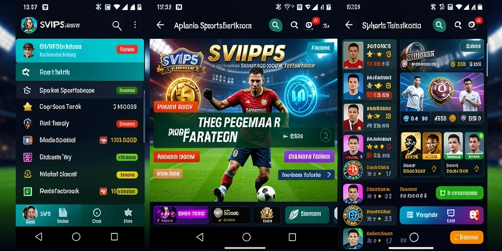 Tampilan utama <strong>SVIP5</strong> dengan daftar taruhan olahraga yang menarik.