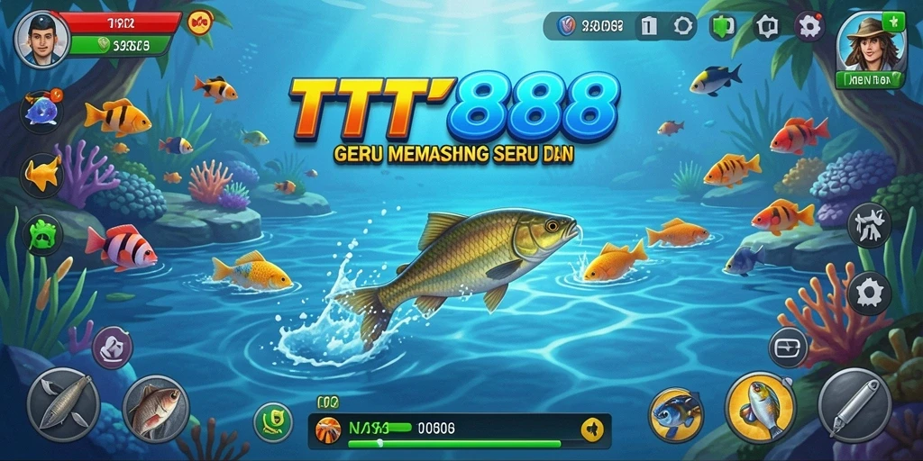 Gameplay menarik TTT888 saat pemain menangkap ikan besar.