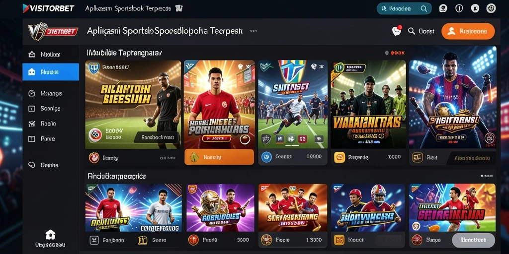 Tampilan gameplay VISITORBET dengan taruhan olahraga yang menarik.
