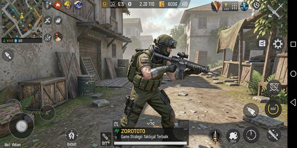 Gameplay strategis mendebarkan dalam ZOROTOTO, penuh taktik dan pertempuran.