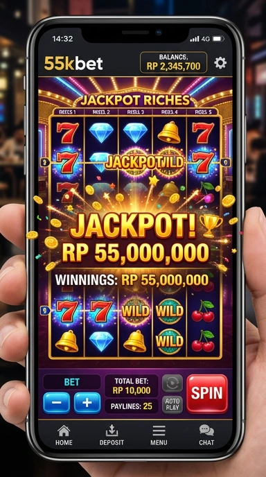 Tampilan antarmuka pengguna 55kbet yang sederhana.